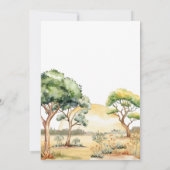 Boy Jungle Safari Animals Baby Dusche Einladung (Rückseite)