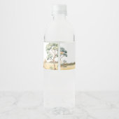 Boy Jungle Safari Animals Baby Dusche Wasserflaschenetikett (Rückseite)