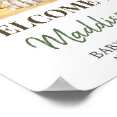 Boy Jungle Safari Animals Baby Dusche Willkommen Poster (Ecke)