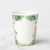 Boy Jungle Wild One Birthday Paper Cups Pappbecher (Rechts)