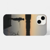 Boy Kid Angeln Seeufer Dock iPhone Hülle (Rückseite (Horizontal))