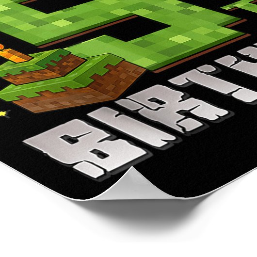 Boy Kid Birthday Party i My 5th Birthday Gamer P Poster (Ecke)