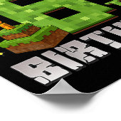Boy Kid Birthday Party It's My 6th Birthday Gamer  Poster (Ecke)