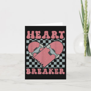 Boy Kids Valentines Heartbreaker Skateboard Skatin Karte