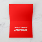 Boy Kindergeburtstag Party blau danke Karte (Innenseite)