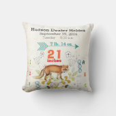 Boy Kinderzimmer Baby Birth Stat Fox Arrow Muster Kissen (Vorderseite)