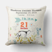 Boy Kinderzimmer Baby Birth Stat Fox Arrow Muster Kissen (Vorderseite)