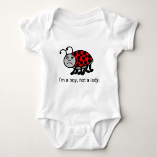 Boy Lady Bug Baby Strampler