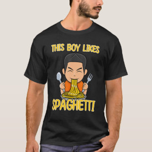 Boy Likes Spaghetti Italian Noodles Food Koch T-Shirt