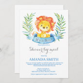 Boy Lion Baby Shooter by Mail Einladung (Vorne/Hinten)