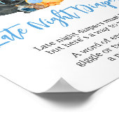 Boy Little Boo Babydusche Spätnachtswindeln Poster (Ecke)