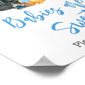 Boy Little Boo Ghost Baby Dusche Babys sind süß Poster (Ecke)