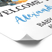 Boy Little Boo Ghost Baby Dusche Willkommen Poster (Ecke)