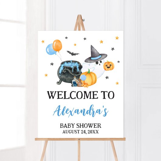 Boy Little Boo Ghost Baby Dusche Willkommen Poster