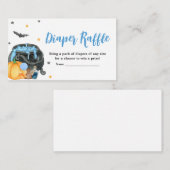 Boy Little Boo Ghost Baby Dusche Windel Raffle Begleitkarte (Vorne/Hinten)