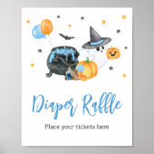 Boy Little Boo Ghost Baby Shower Einladung Poster (Vorne)