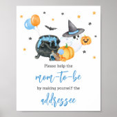 Boy Little Boo Ghost Baby Shower Envelope Poster (Vorne)