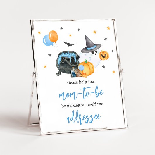 Boy Little Boo Ghost Baby Shower Envelope Poster