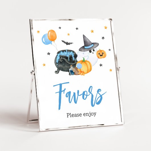 Boy Little Boo Ghost Baby Shower Favoriten Poster