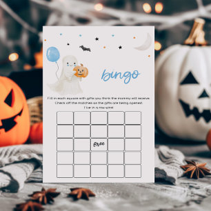 Boy Little Boo Halloween Baby Shower Bingo Spiel