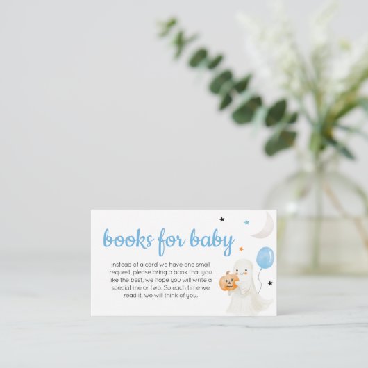 Boy Little Boo ist fast fertig für Baby Books Begleitkarte (Stehend Vorderseite)