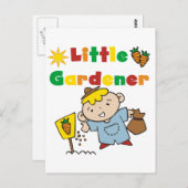 Boy Little Gardener Tshirts und Geschenke Postkarte (Vorne/Hinten)