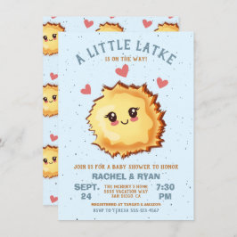 Boy Little Latke Hanukkah Baby Dusche Einladung