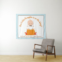 Boy Little Pumpkin Baby Duschbanner Hintergrund