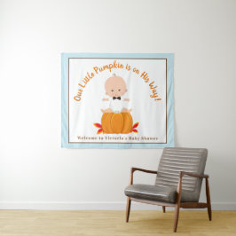 Boy Little Pumpkin Baby Duschbanner Hintergrund Wandteppich