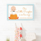 Boy Little Pumpkin Baby Shower Banner (Insitu)
