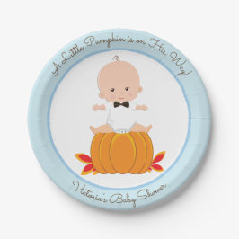 Boy Little Pumpkin Baby Showpaper Teller