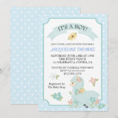 Boy Llama Baby Shower Einladung (Vorne/Hinten)