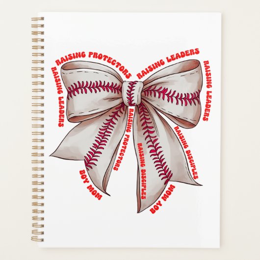 Boy Mama Croquette Bow Affirmation Floral Planer (Vorderseite)