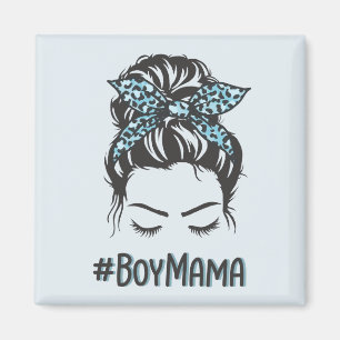 Boy Mama Messy Bun Boy Mama Geschenke Magnet