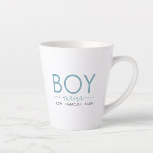 Boy Mama Personalisiert mit Namen Milchtasse