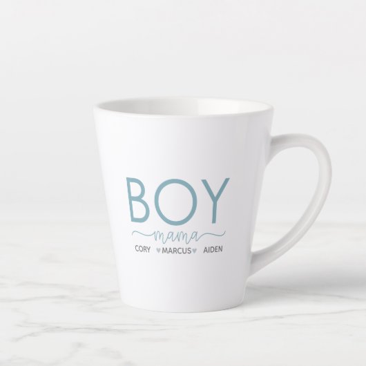 Boy Mama Personalisiert mit Namen Milchtasse (Rechts)