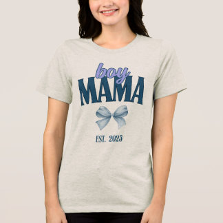 Boy Mama T Shirt Custom Est Date Junge Mutter Gift