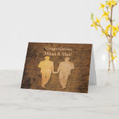 Boy Meets Boy Wedding Card for Gay Grooms Karte (Gelbe Blume)