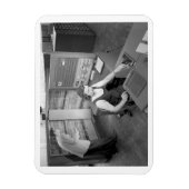 Boy Meets Girl, Computer Verabredet, Vintag Style Magnet (Vertikal)