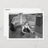 Boy Meets Girl, Computer Verabredet, Vintag Style Postkarte (Vorne/Hinten)