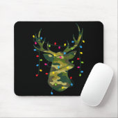 Boy Men Camo Deer Hunting Christmas Light Pajama P Mousepad (Mit Mouse)