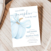 Boy Minimalist Little Pumpkin Baby Shower Einladung