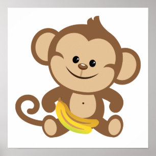 Boy Monkey With Poster