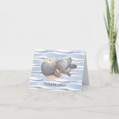 Boy Nautical Whale Baby Dusche Danke Karte (Vorderseite)