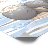 Boy Nautical Whale Baby Dusche Gefallen Zeichen Poster (Ecke)