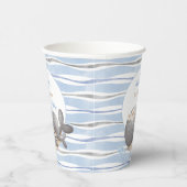 Boy Nautical Whale Baby Dusche Pappbecher (Rechts)