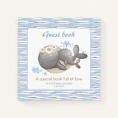 Boy Nautical Whale Baby Showbook Notizblock (Vorderseite)