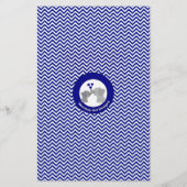 Boy Navy Elephant Baby Shower BINGO Game Chev 366 Flyer (Hinten)