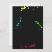 Boy Neon 10th Birthday Invitation Graffiti Style Einladung (Rückseite)