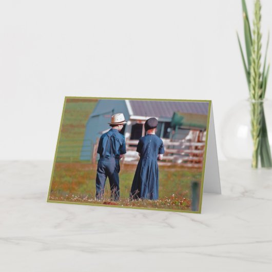 Boy’n'Girl Fishing Greeting Card Karte (Vorderseite)